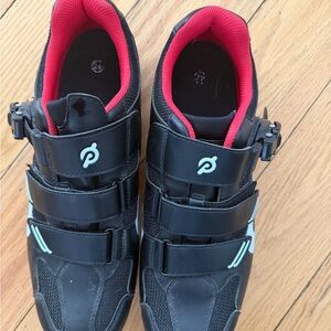 Peloton Black and Red Cycling Shoes